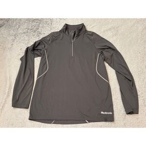 OGIO Mens Quarter Zip Pullover Medtronic Gray Athletic Shirt XL Long Sleeve